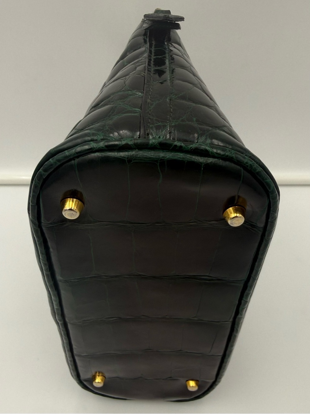 🐊MAURO GOVERNA 1985 PARMA • MINI BUGATTI Bag in Exotic CROCODILE • Made in ITALY - Picture 9 of 16